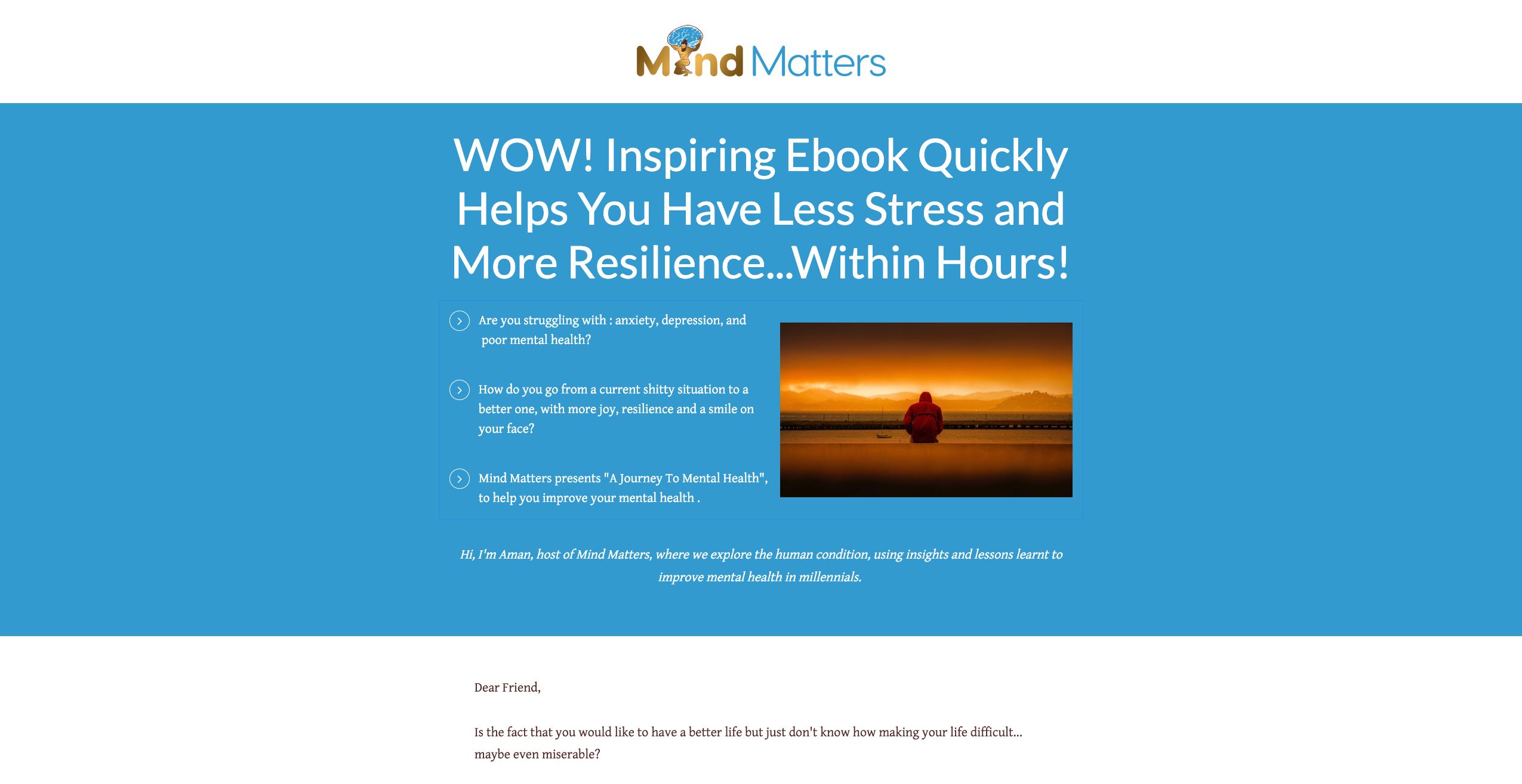 mind matters sales page